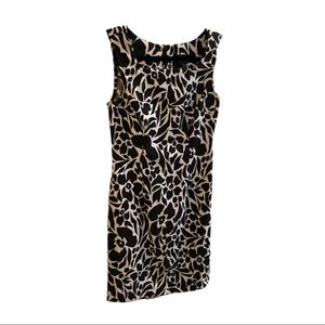 Sleeveless animal print dress